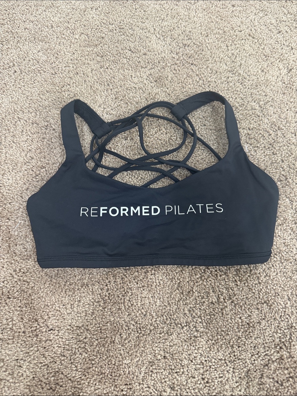 lululemon athletica Black Strappy Pilates Sports Bra